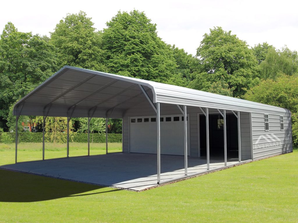 Steel Garage Carport Hybrid